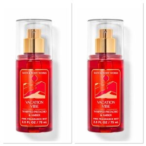 BBW Vacation Vibe Whipped Pistachio & Amber Fragrance Mist Minis x2